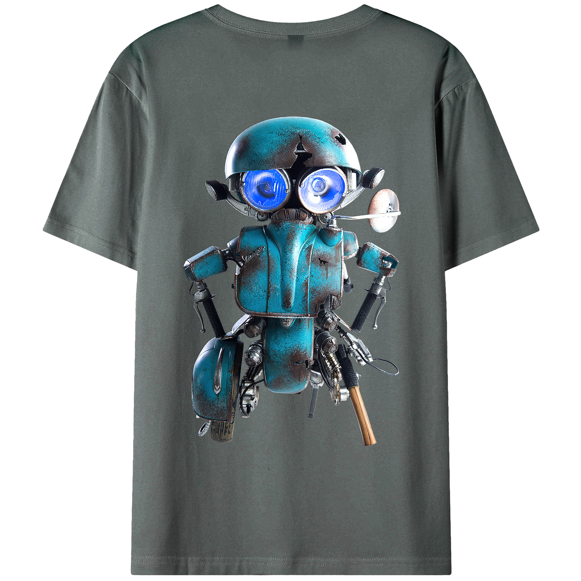 （画像用）  綿100％ メンズ半袖Tシャツ（バックプリント） 通気性